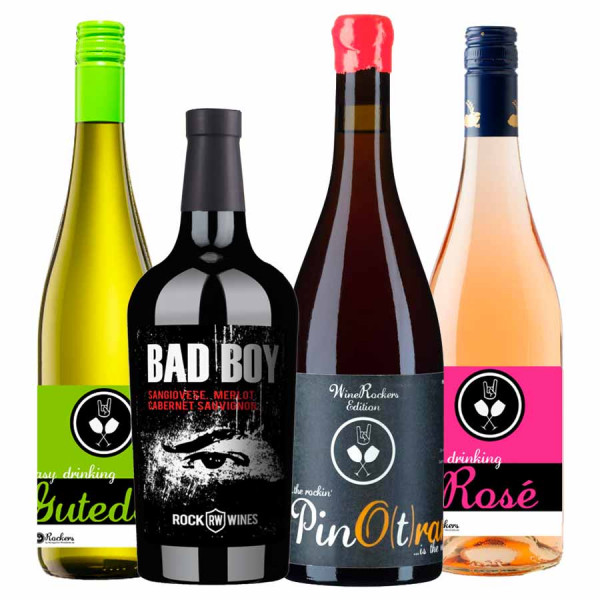 Online Weinprobe &quot;WineRockers Tasting&quot; am 24.09.2021 - Weinpaket zum online weinproben ON DEMAND